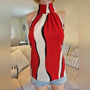 Red and white Blouse